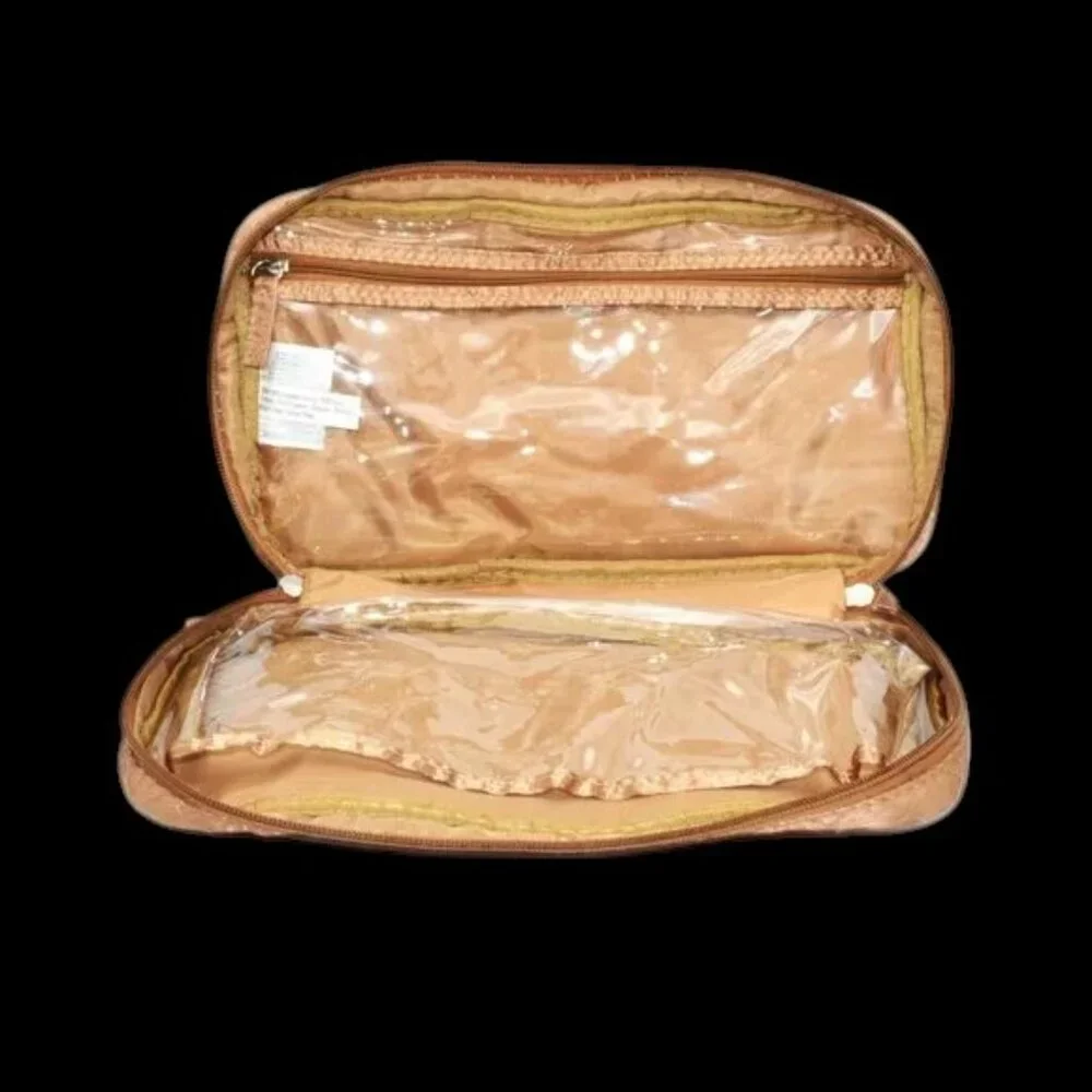 Vintage Gold Makeup Cosmetic Overnight Bag